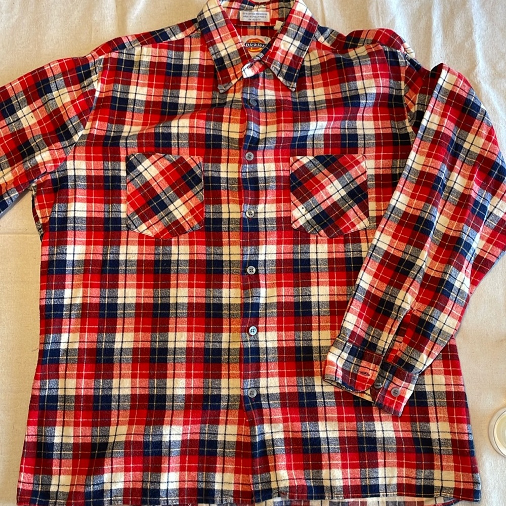 Vintage dickies flannel shirt size large
